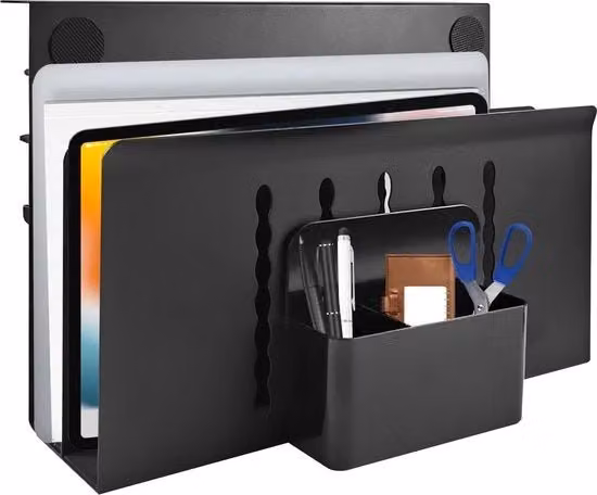 Supporto verticale per laptop da 11 a 18 pollici in acciaio inossidabile e plastica, colore nero