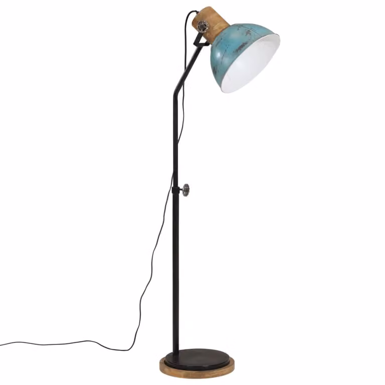 Lampada da Terra 25 W Blu Anticato 30x30x100-150 cm E27