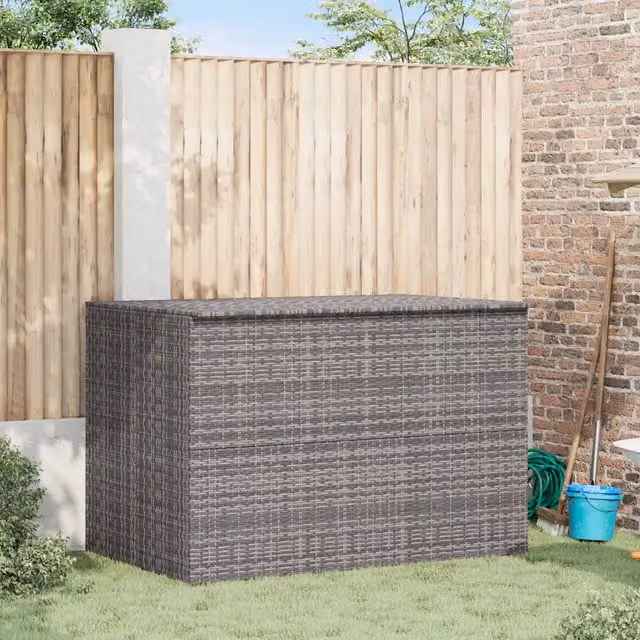 Baule da Giardino Grigio 150x100x100 cm in Polyrattan CFW2891030