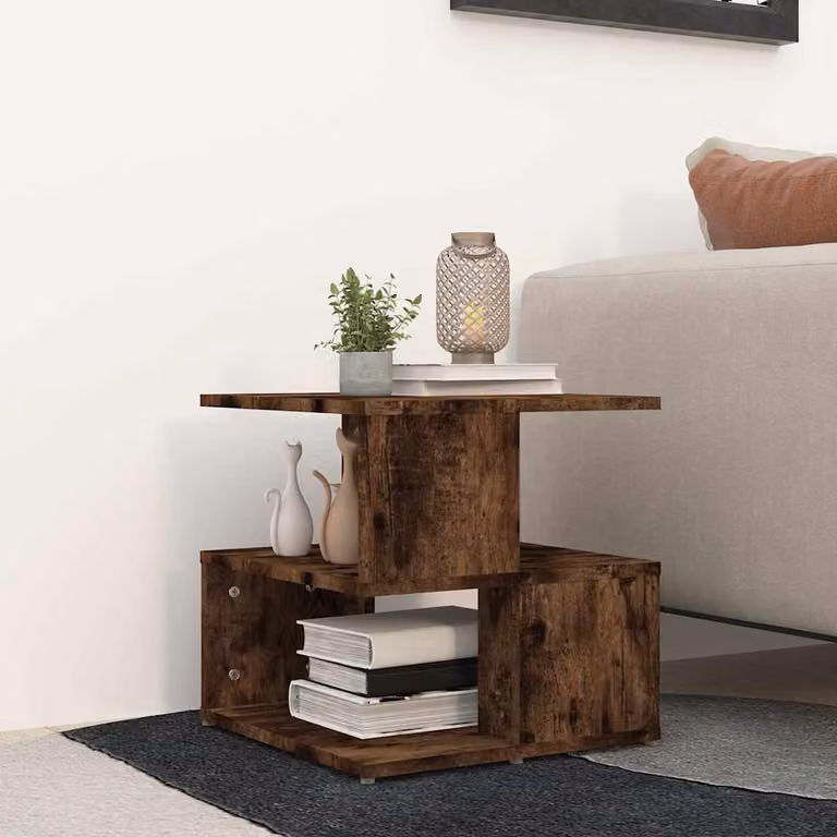 vidaXL Tavolino da Salotto Moderno in Legno Rovere Marrone L/P/H: 40 x 40 x 40 cm
