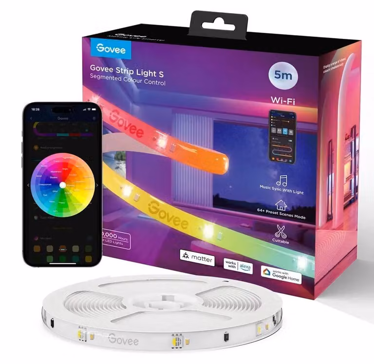 Govee H612ACD1 Govee RGBIC LED Strip Light (Wi-Fi, Bluetooth, Matter) 5,0m