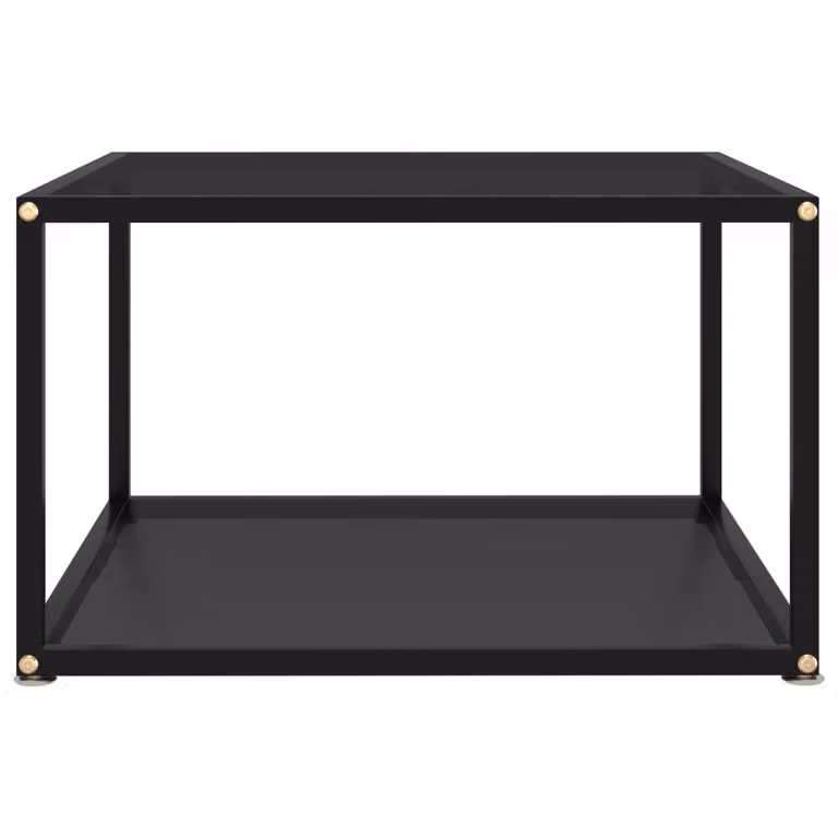 vidaXL Tavolino da salotto Nero 60x60x35 cm Vetro temperato