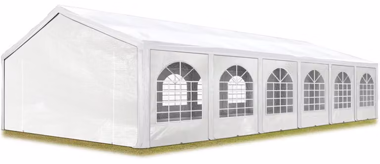 TOOLPORT Tendone per feste 5x12 m Gazebo party per sagre, mercati 450 N bianco impermeabile protezione UV