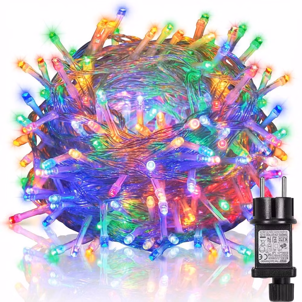 20M LED Fairy Lights elettrico, impermeabile giardino 8 modalità di luci fiabesche con funzione di memoria timer per interni festa matrimonio balcone Natale, colorato