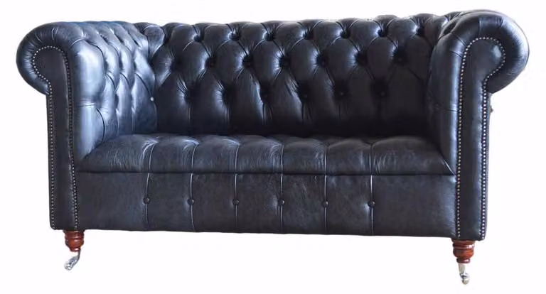 Chesterfield Design Luxus Polster Sofa Couch Sitz Garnitur Leder