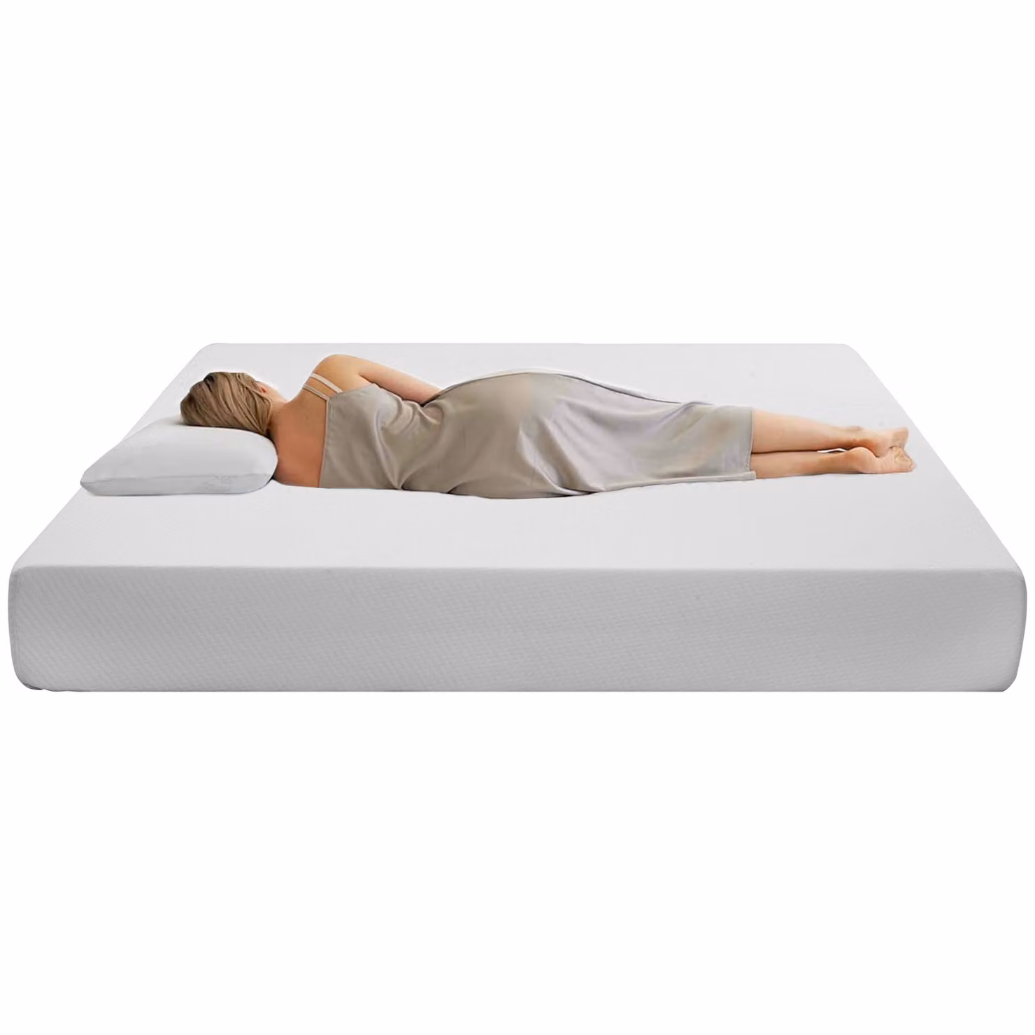 Materasso a molle insacchettate Fortuna Lai 140x200cm, confortevole, copriletto con particelle e maniglie antiscivolo, Oeko-Tex, ergonomico, traspirante e resistente, durezza H3
