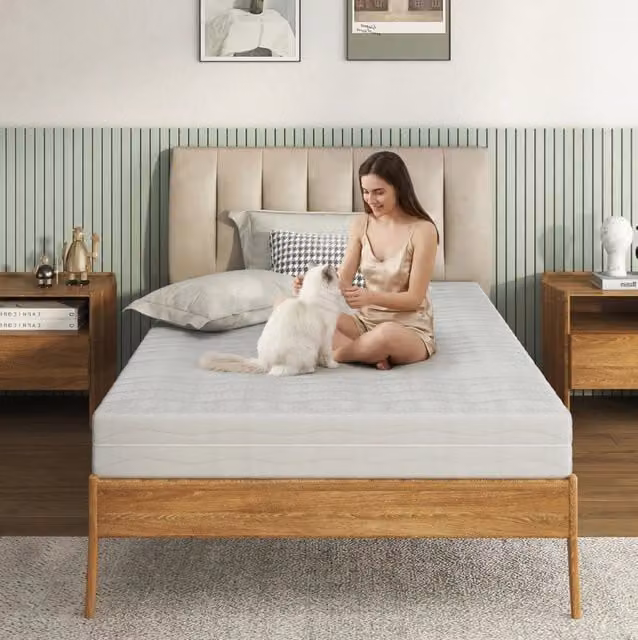 Materasso ergonomico in schiuma fredda 140x200 cm, altezza 13 cm, rivestimento traspirante e lavabile, rigidità media