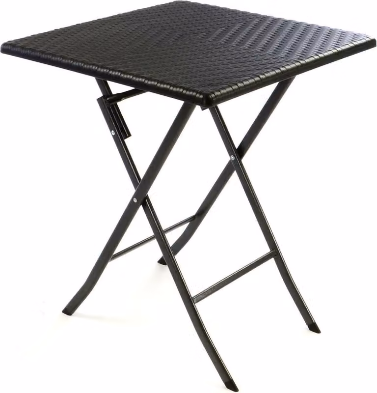 Tavolo pieghevole VCM | dimensioni 61x61x75 cm | tavolo da bar | tavolo per feste | tavolo da giardino pieghevole | tavolo da bistrot | look rattan