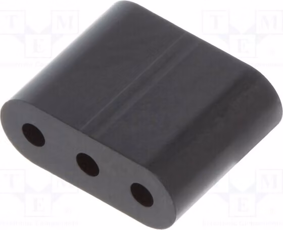 10 distanziatori per LED, diametro esterno: 3 mm, colore nero, lunghezza: 6,4 mm, codice prodotto: 8GE04V80357. Distanziatori per LED