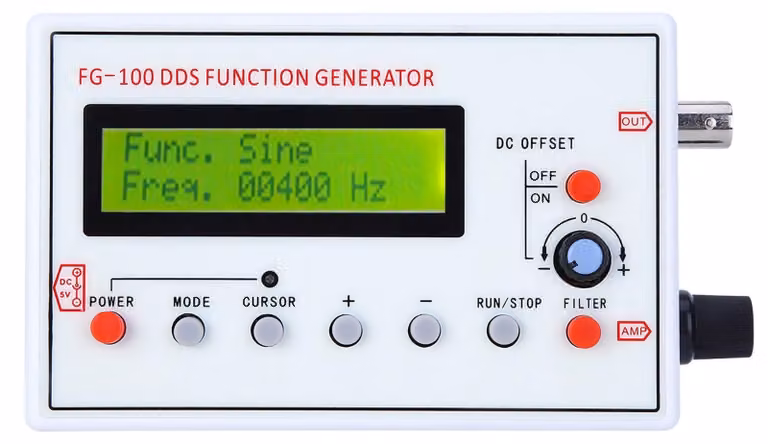Generatore di funzioni, generatore di segnali da 1 Hz a 500 kHz, generatore di forme d'onda portatile, sorgente di segnali a frequenza sinusoidale
