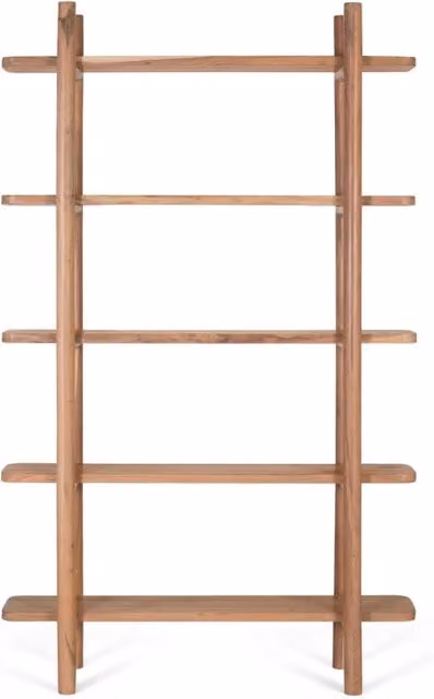 Libreria realizzata a mano in legno di acacia 110 cm