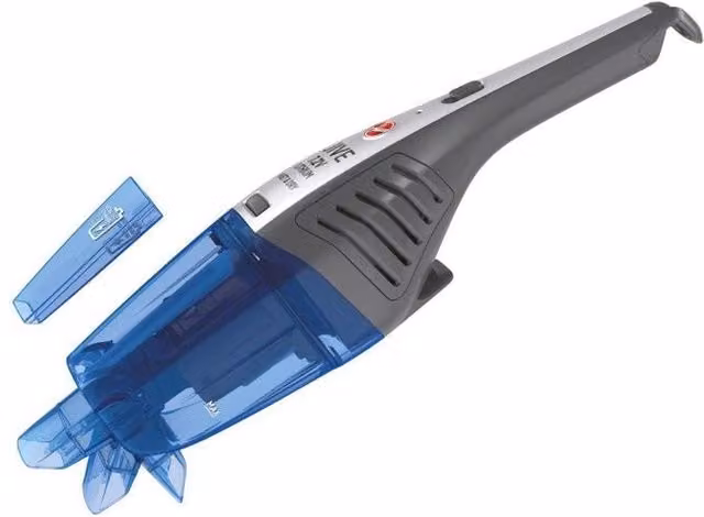 Aspirabriciole Hoover HJ72WDLB 011 Jive Lithium Senza Sacchetto per Secco e Bagnato, Colore Blu Trasparente, Capacità 0,3 l