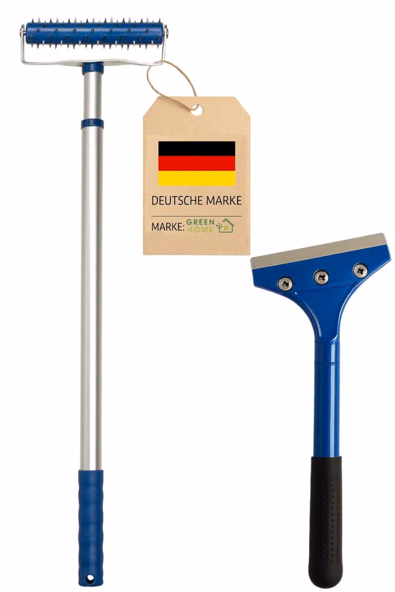Kit professionale per ristrutturazioni, completo di manico telescopico e raschietto per carta da parati