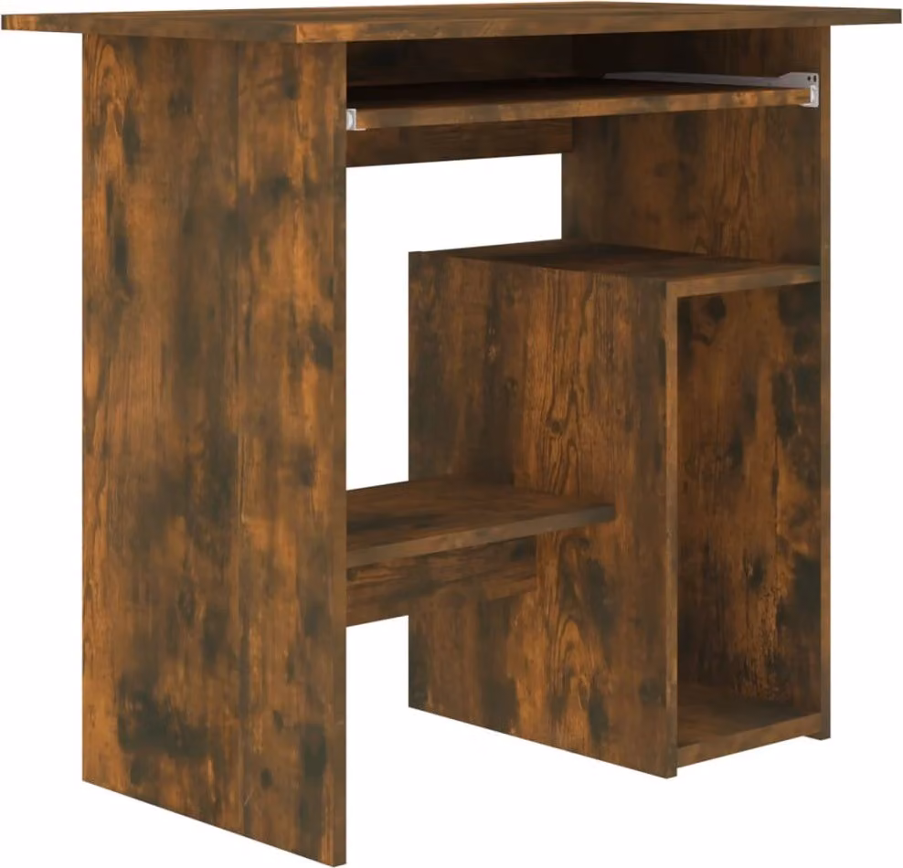 Scrivania Rovere Fumo 80x45x74 cm in Legno Multistrato