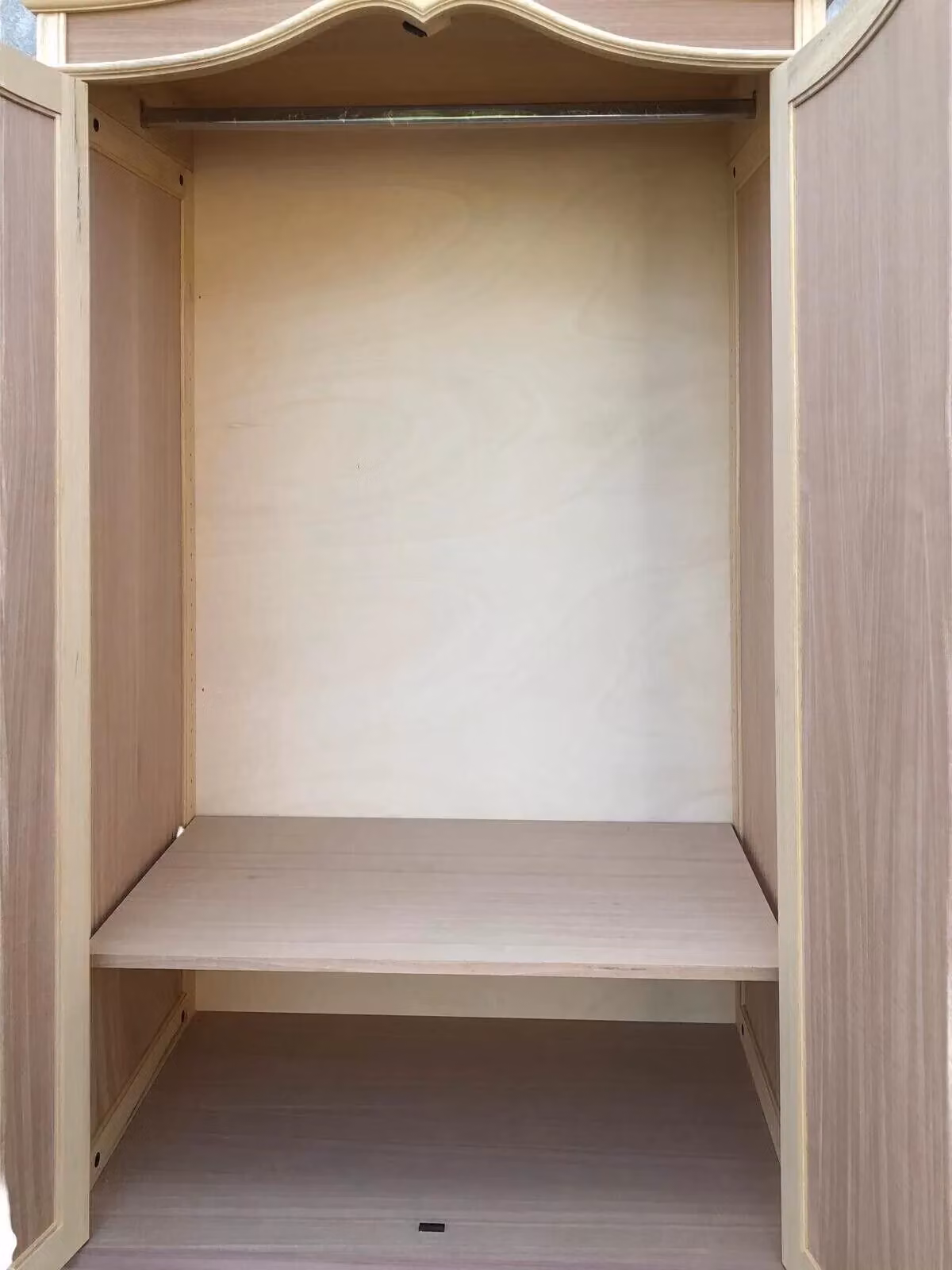 Armadio classico barocco a 2 ante in legno grezzo Mobili 2G L/P/H: 114 x 63 x 214 cm – 2