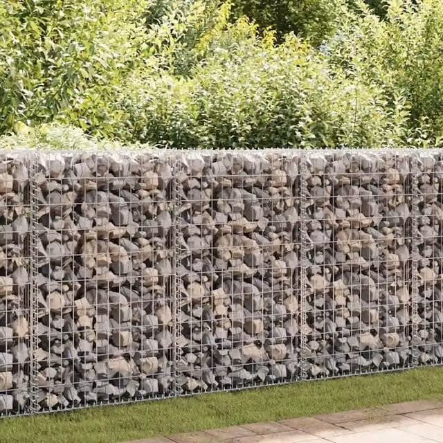 Gabbione Videx con Copertura in Acciaio Zincato Grigio L: 900 cm, P: 30 cm, H: 100 cm
