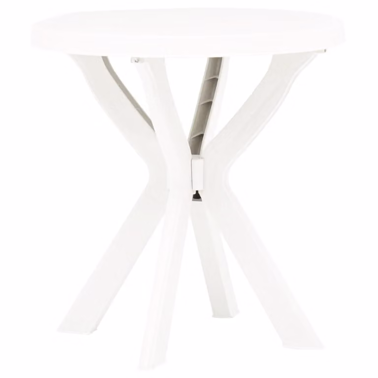 The Living Store Tavolo da bistrot bianco Ø70 cm in plastica
