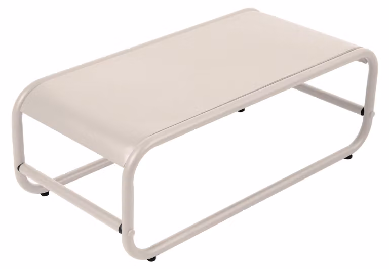 Tavolo basso da giardino in metallo 85x40x30 cm beige - Oviala Mixi