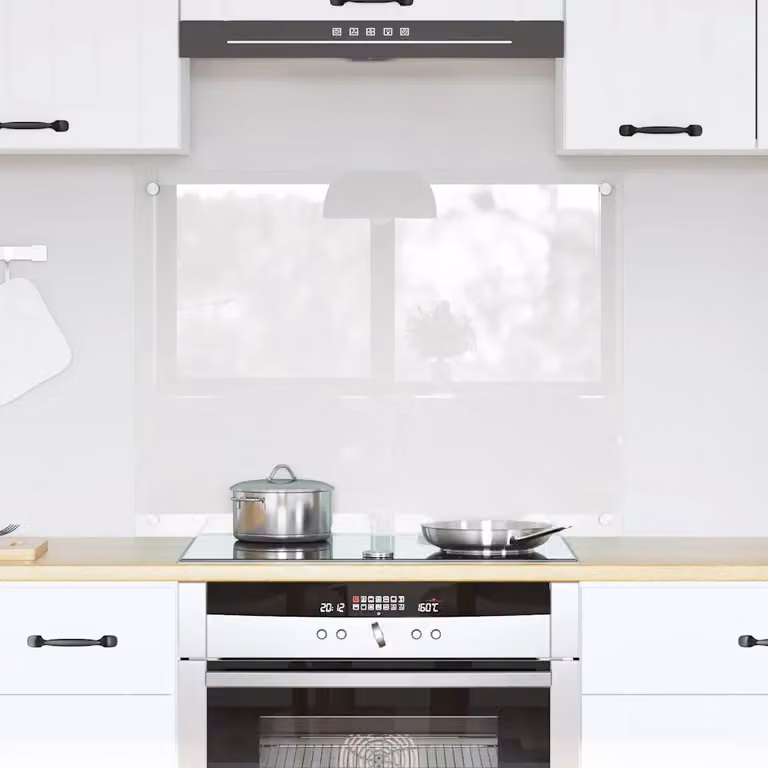 Schienale da cucina trasparente in vetro temperato vidaXL L: 80 cm, H: 60 cm