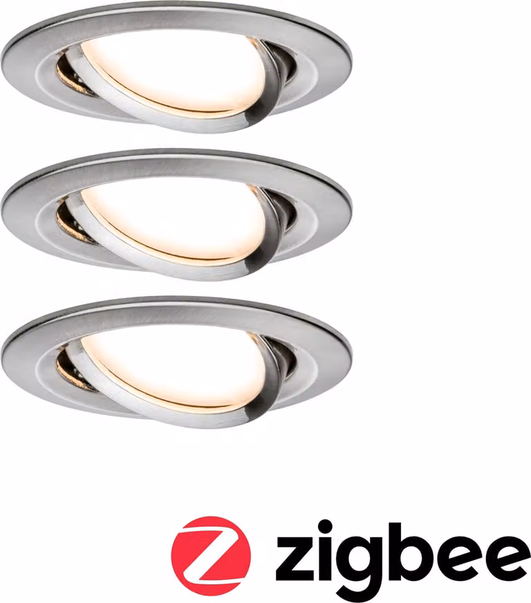 Paulmann Bundle luce da incasso Nova Coin ferro spazzolato