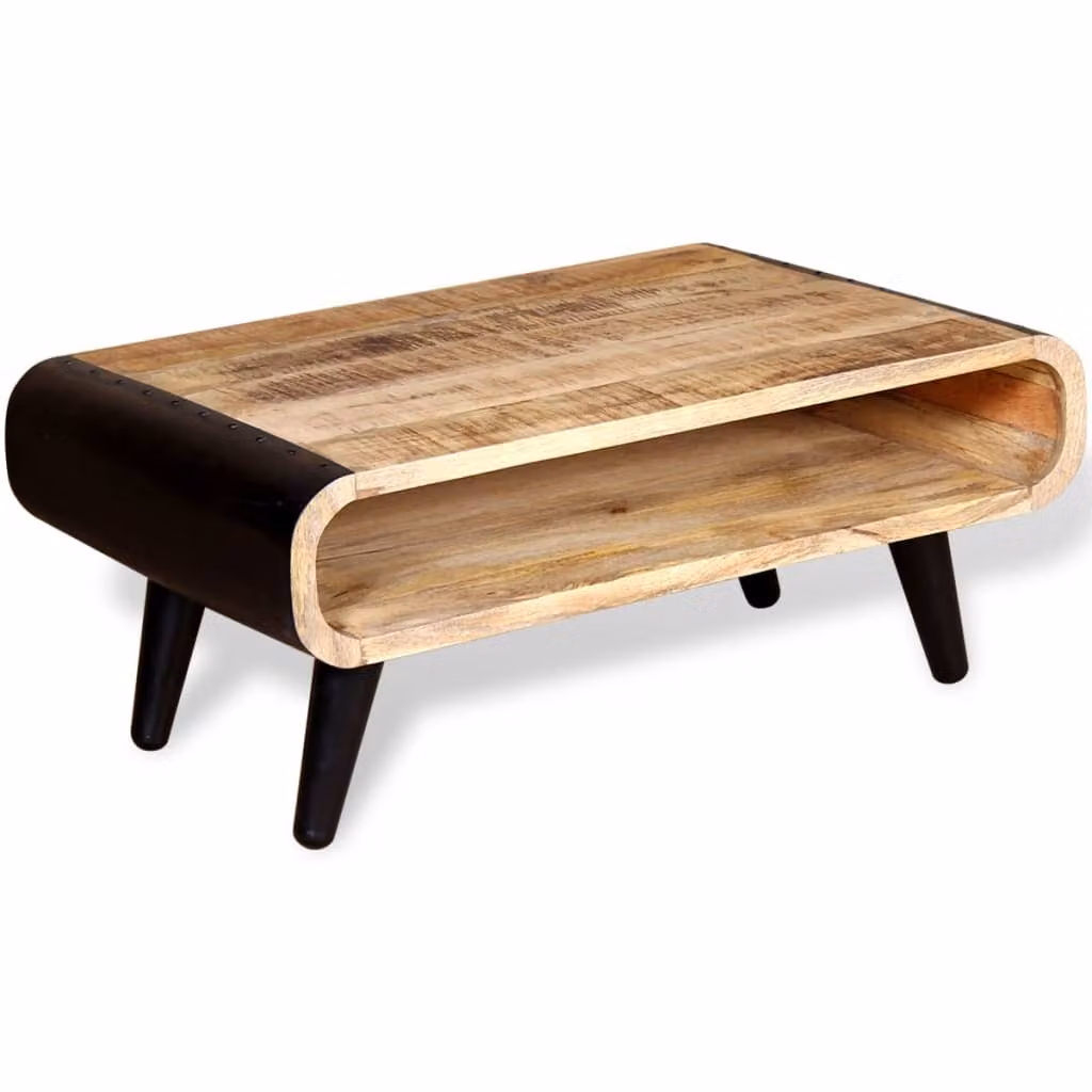 Maison Exclusive - Tavolino in legno di mango grezzo 90x55x39 cm