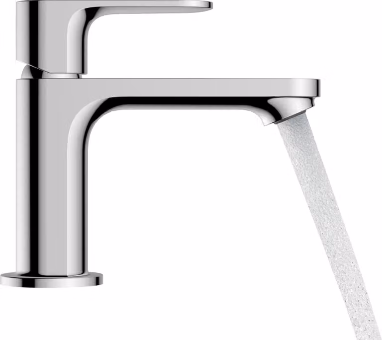 hansgrohe Rebris S Mitigeur monocommandé pour lavabo 80 avec vidage, saillie : 121 mm, chromé, 72510000, 72510000