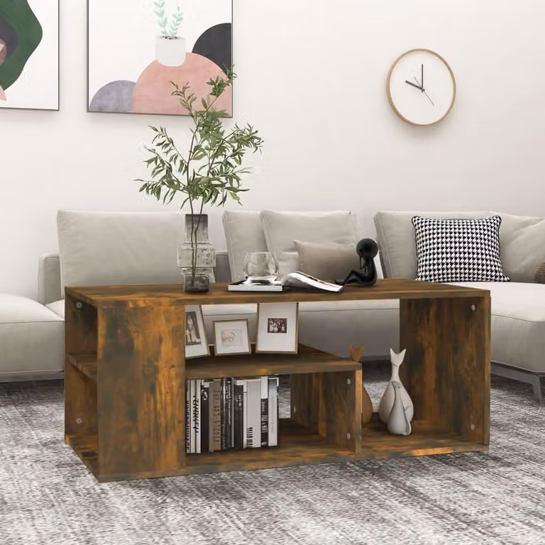 Maison Exclusive - Tavolino in rovere affumicato 100x50x40 cm Materiale ligneo