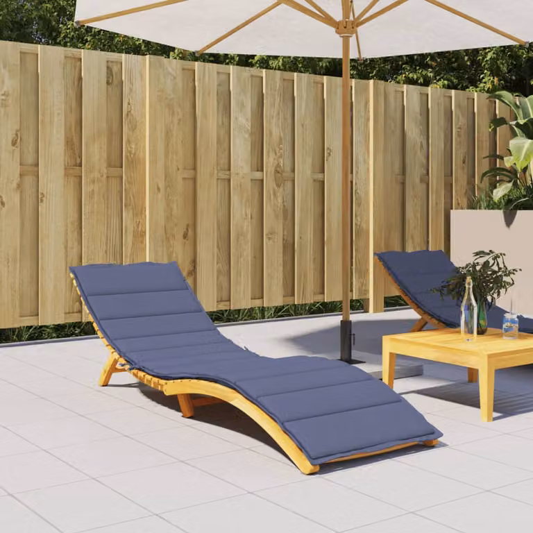 Cuscino per lettino prendisole vidaXL Blu, in tessuto Oxford impermeabile e traspirante con imbottitura in schiuma, L 200 x P 200 cm