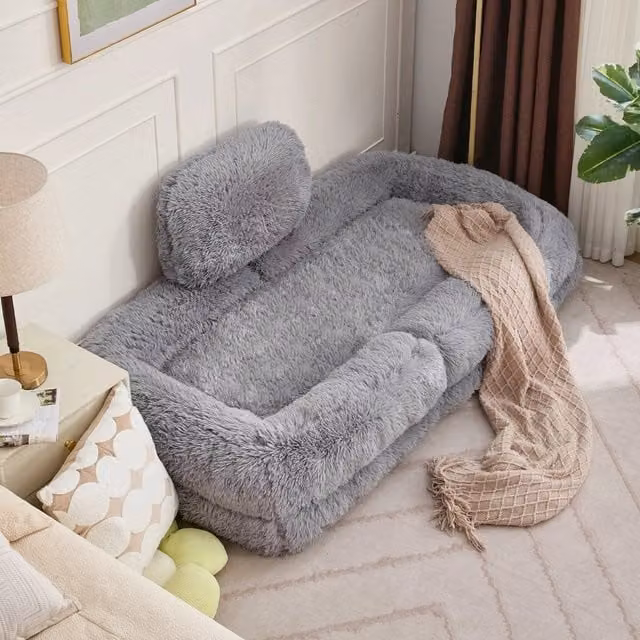 Poltrona da relax reclinabile WISHDOR in tessuto grigio con struttura in metallo L: 102 cm, P: 89 cm, H: 88 cm