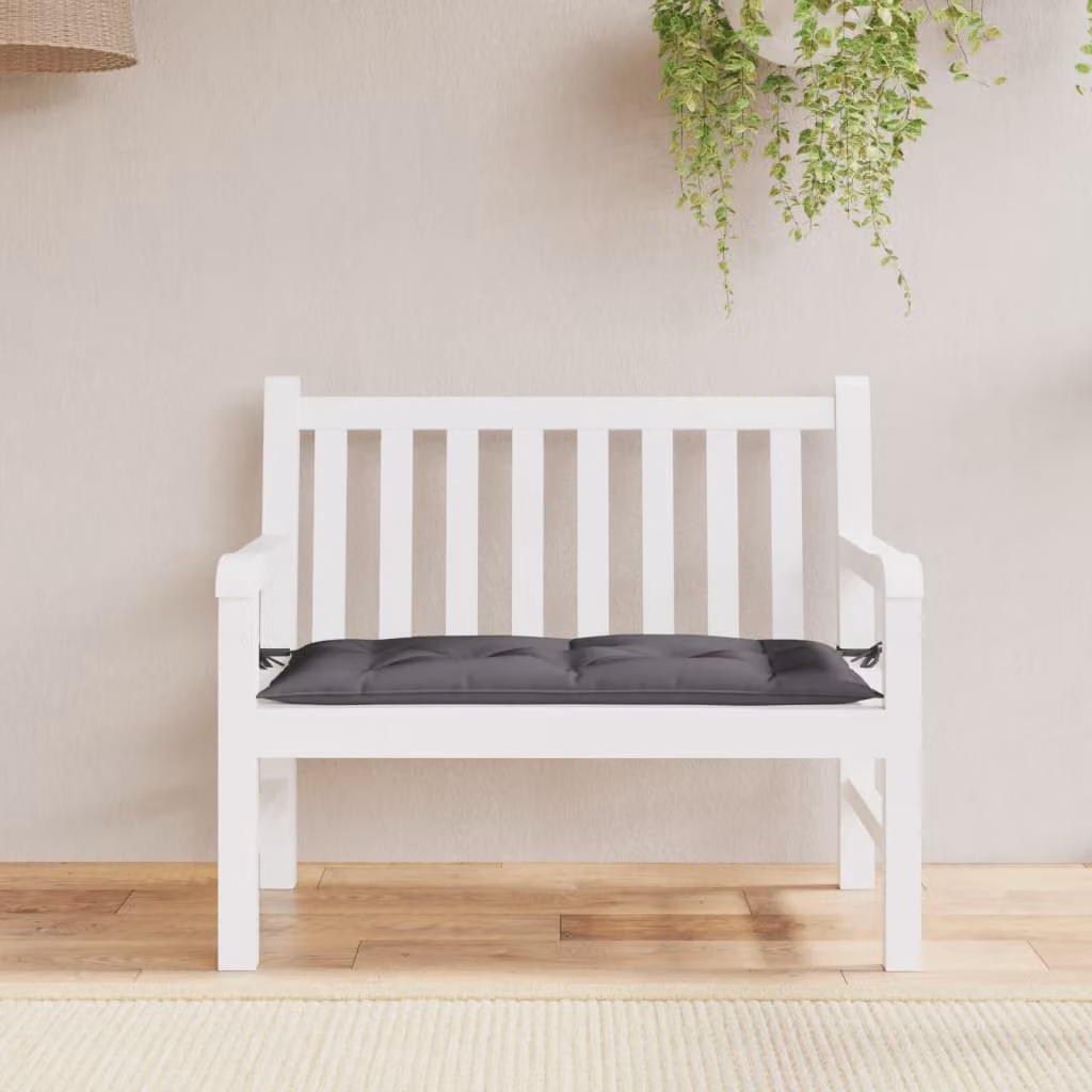 vidaXL Cuscino per Panca Antracite in Tessuto Oxford Idrorepellente e Traspirante L: 110 cm, P: 50 cm, H: 7 cm