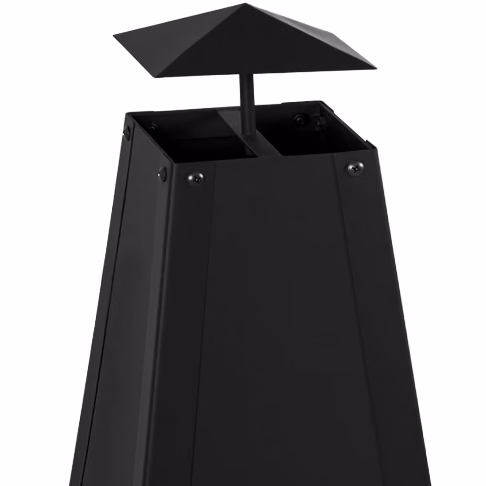 Chiminea Gardebruk® Camino da esterno in metallo nero L: 102 cm, P: 35 cm, H: 35 cm – 2
