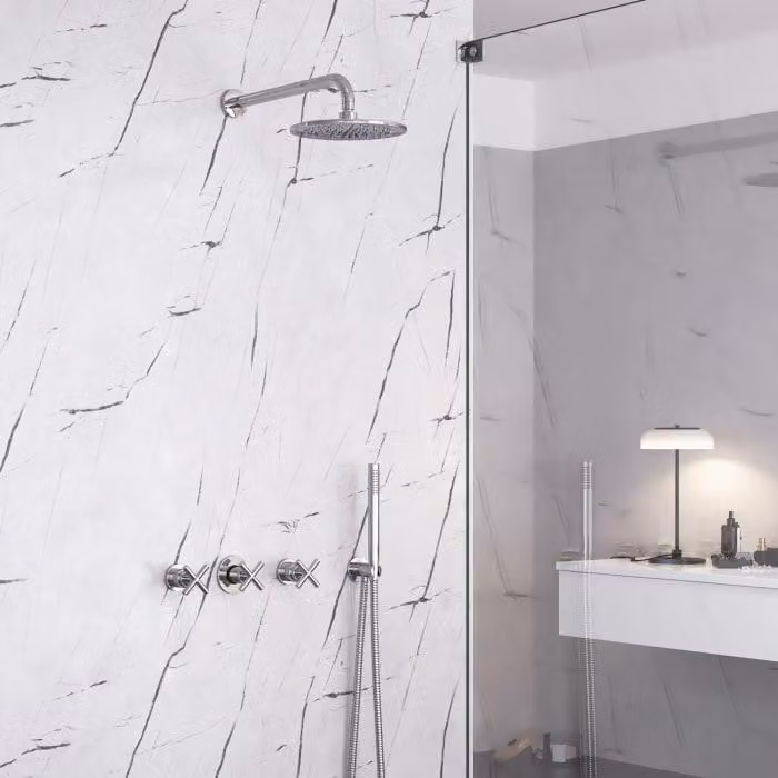 Set completo Kronenbach Zeta 2.0 per doccia, con soffione e gruppo miscelatore