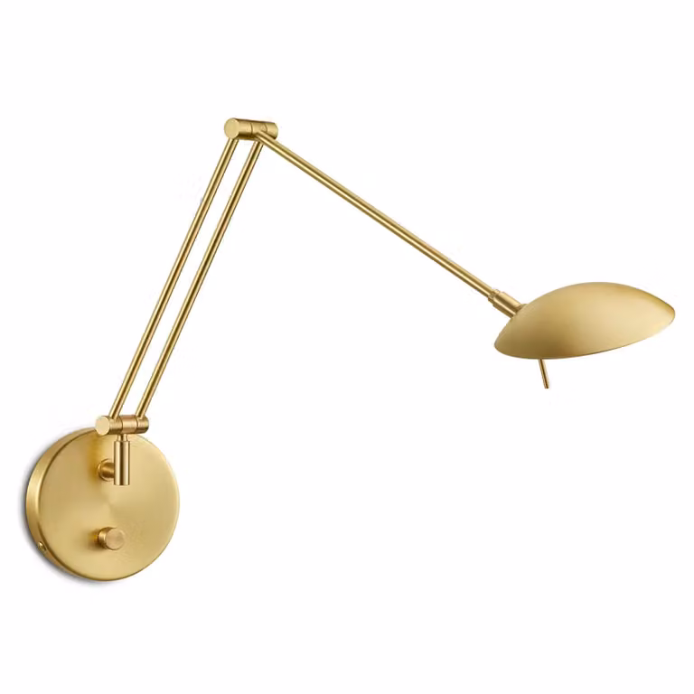 Knapstein Applique da parete a LED Ninja, dimmerabile, Ottone / Oro, Soggiorno / Sala da pranzo, Metallo, Moderno, Applique a LED