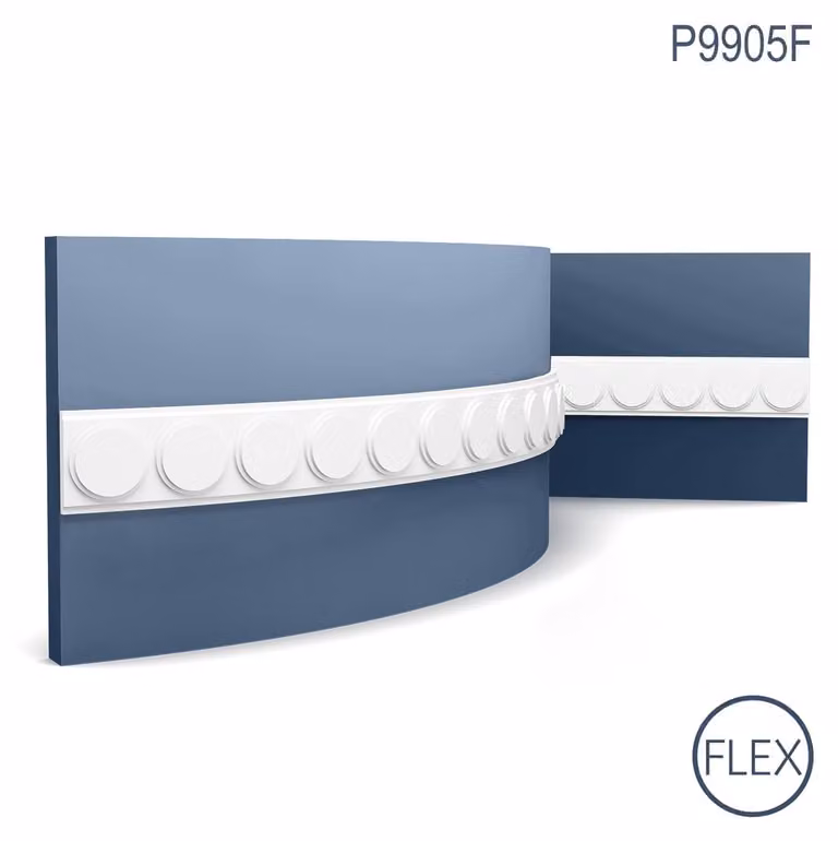 Orac Decor P9905F, listello murale, modanatura flessibile, elemento decorativo, lunghezza 2 metri