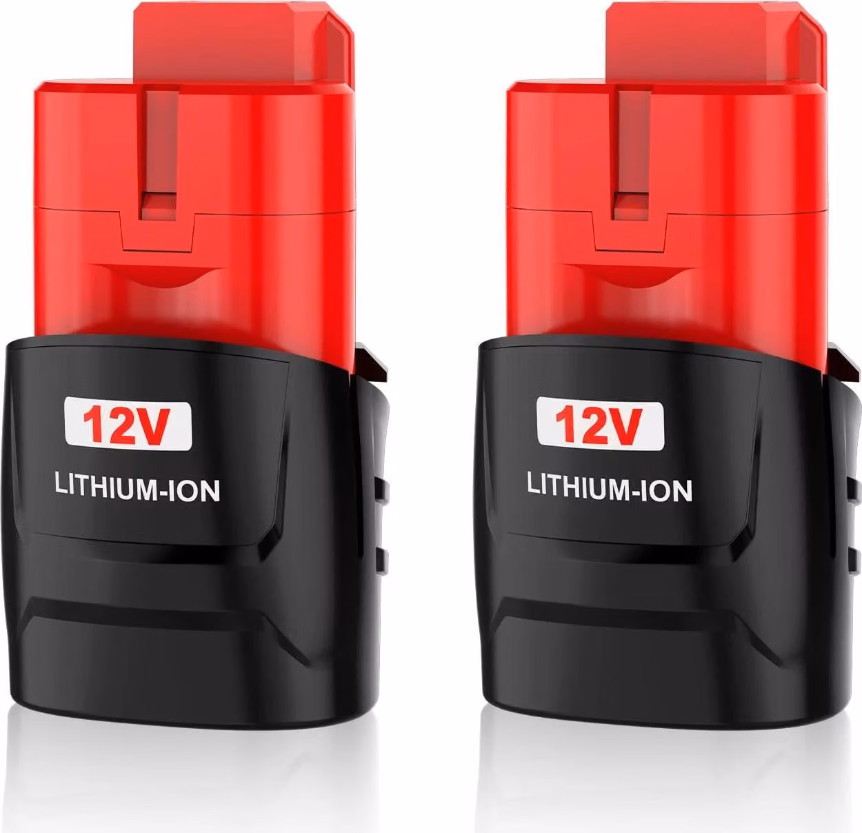 Batteria di ricambio - M12 12V Li-Ion - Capacità 3500 mAh - Confezione da 2 - Per utensili a batteria - Sostituisce 48-11-2430/2411/2401 - Tipo di cella 18650 - Grigio