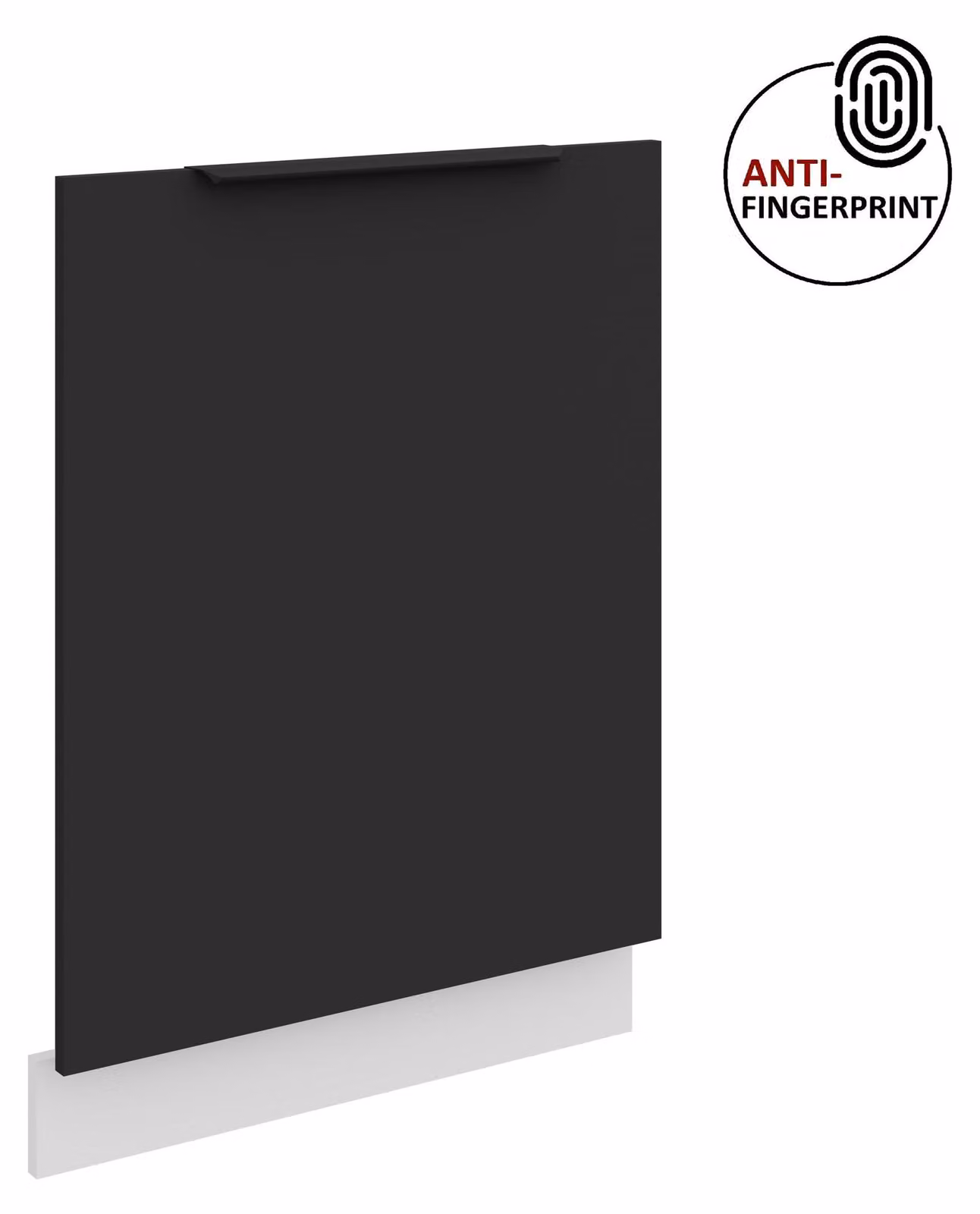 Pannello frontale per lavastoviglie da 60 cm completamente incassata ARIA, nero ultra opaco + bianco opaco, frontali di alta qualità con rivestimento anti-impronta, cucina a incasso