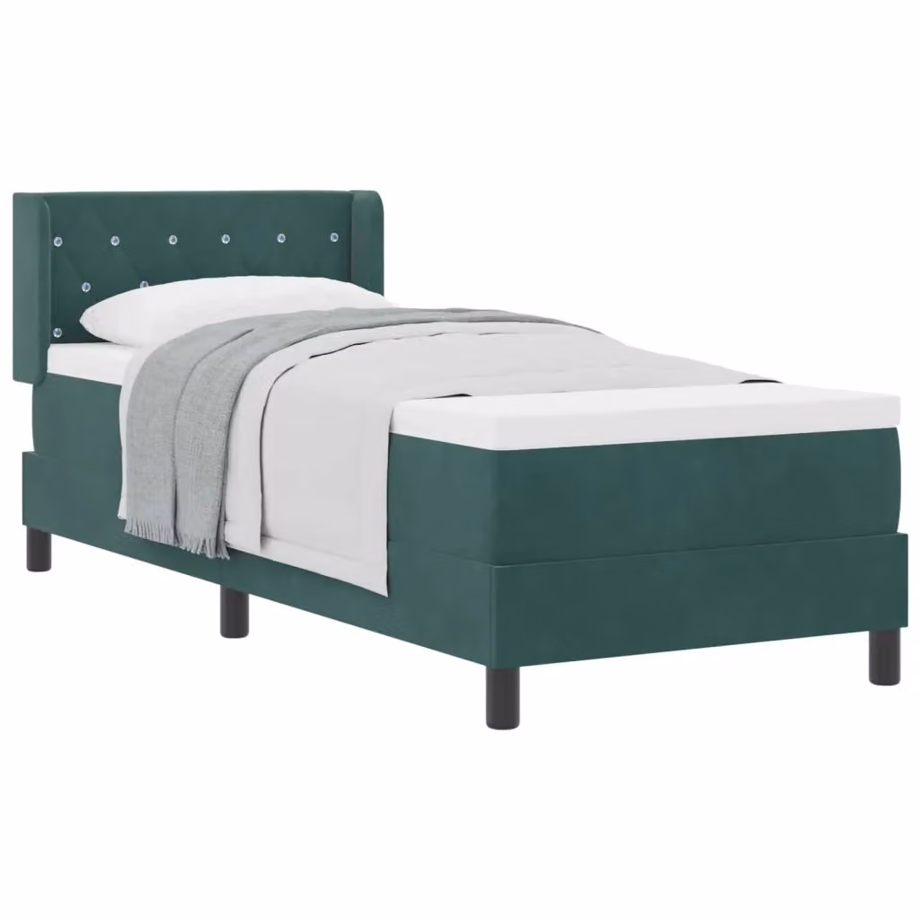 Letto ibrido con testiera in velluto verde vidaXL L: 200 cm, P: 80 cm – 2