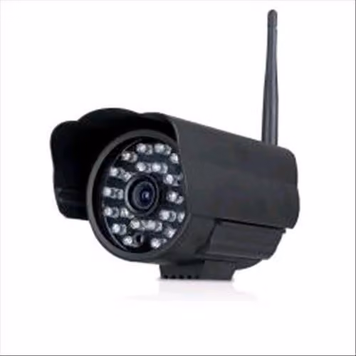 TELE System tVEDO110HDe, telecamera IP di sicurezza, per uso esterno, con connessione cablata e wireless, da installare a parete, colore nero
