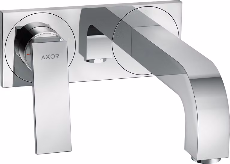 hansgrohe AXOR Citterio Mitigeur de lavabo, encastré, saillie 220mm, garniture découlement non verrouillable, avec plaque, 39119000, 39119000