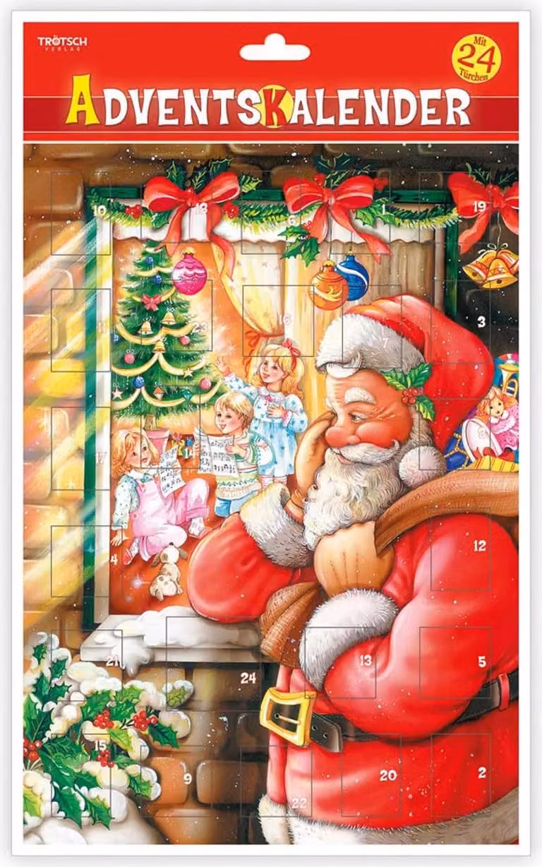 Calendario dell'Avvento Trötsch Babbo Natale alla finestra Calendario dell'Avvento con porticine