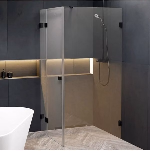 Cabina doccia angolare sinistra RIHO SCANDIC NXT 203 in vetro trasparente e nero L/P/H: 180 x 90 x 200 cm – 1