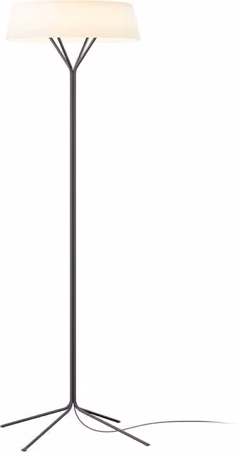 Piantana LED Vibia Lily bianca con vetro e alluminio, dimmerabile