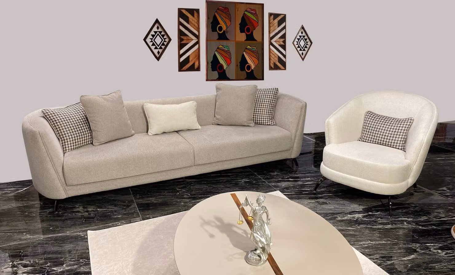 Luxus Sofagarnitur 3+1 Sitzer Set Design Sofa Polster Couch Modern Sofas