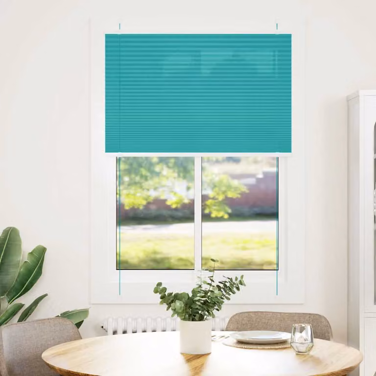 vidaXL Tenda Plissettata Verde petrolio 100x150 cm Larghezza Tessuto