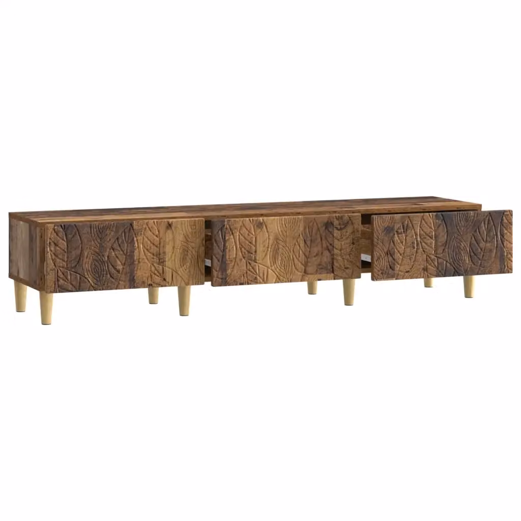 Mobile TV-Credenza Design In in legno color marrone antico L: 147 cm, P: 34,5 cm, H: 30 cm – 2