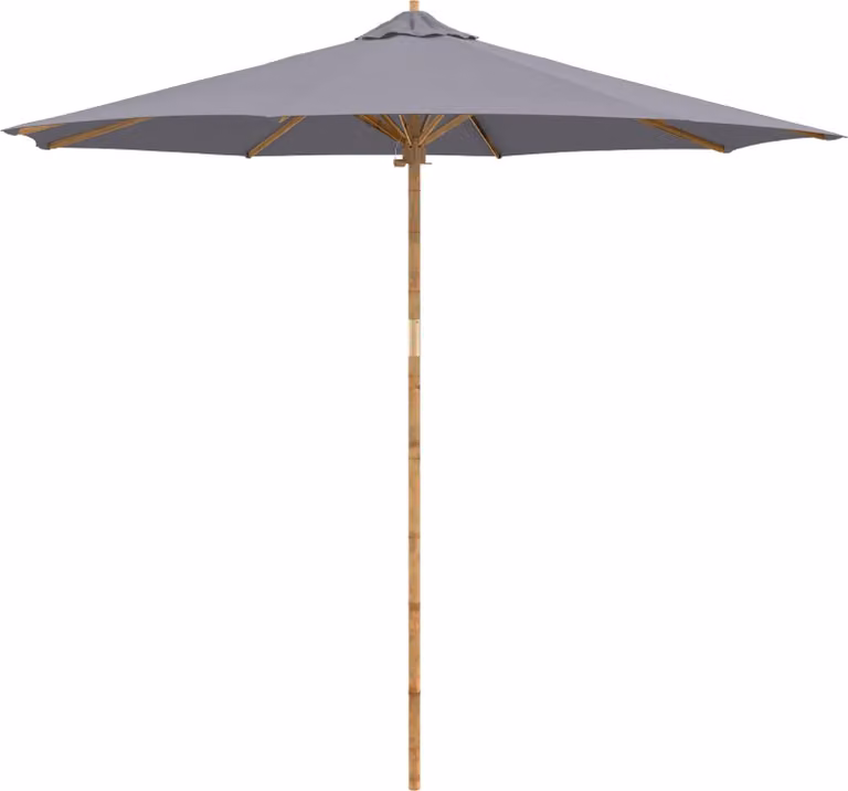 Ombrello da giardino Grigio scuro Ø 270 x 260 cm Bambù