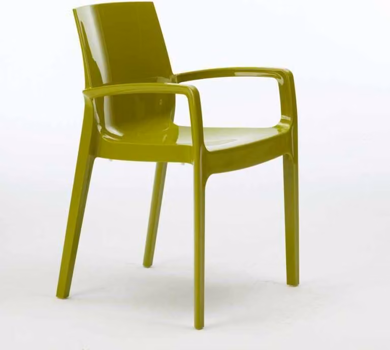 Cream Grand Soleil Sedie impilabili in polipropilene con braccioli Bar Cucina - Verde anice