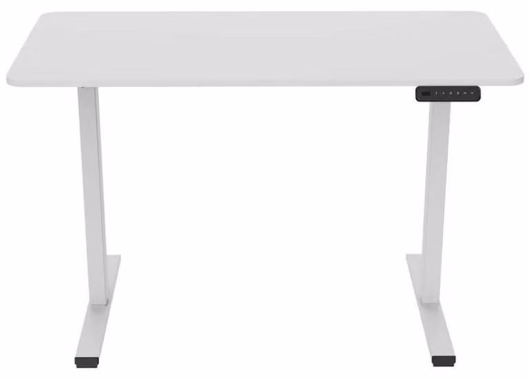 Scrivania regolabile in altezza, modello FQ2W-1260-EUV2, dimensioni 120 x 60 cm, colore bianco