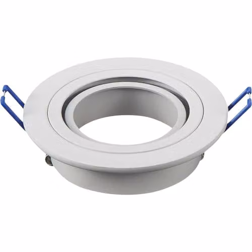 Portafaretto LED da Incasso Rotondo GU10 e GU5.3 (MR16) Colore Bianco Orientabile