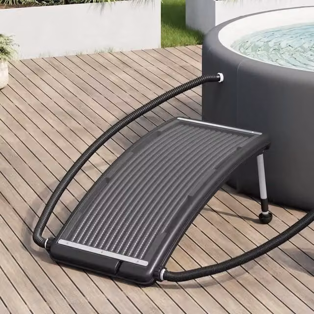 Pannello Solare Termico Curvo Videx per Riscaldamento Piscina Nero L: 110 cm, P: 65 cm – 1